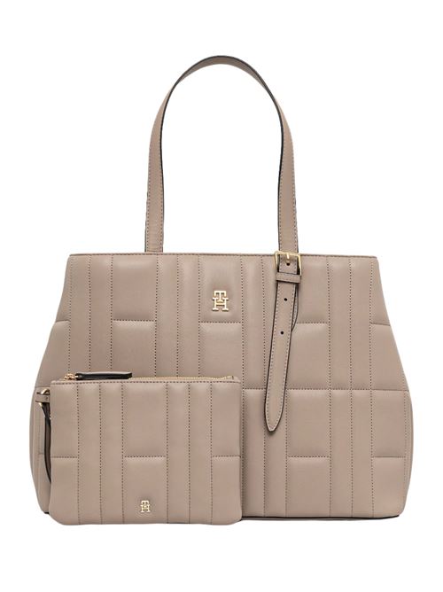 Borsa tortora in poliuretano Tommy Hilfiger | AW0AW17452AFE